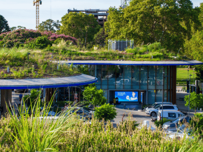 YPF estación de futuro sustentable Buenos Aires, terraza verde